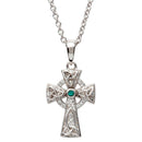 Celtic Trinity Knot Cross Adorned With  Swarovski  Crystals Necklace