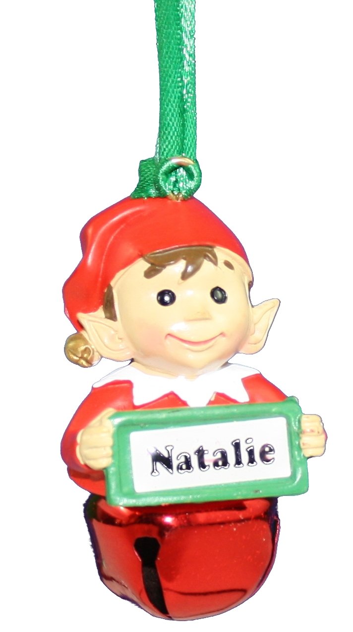 Elf Bell Ornament with Name - Natalie