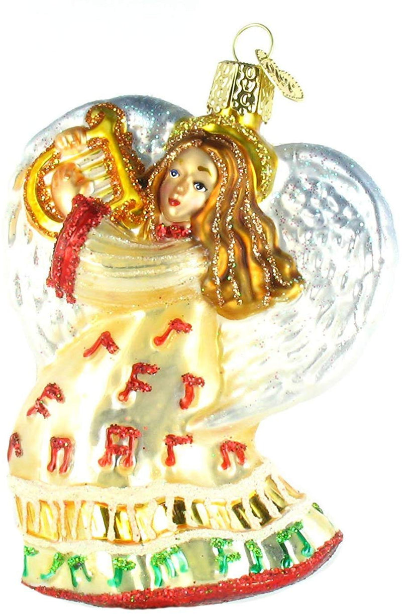 Old World Christmas Take Note Angel Glass Ornament - The Country Christmas Loft