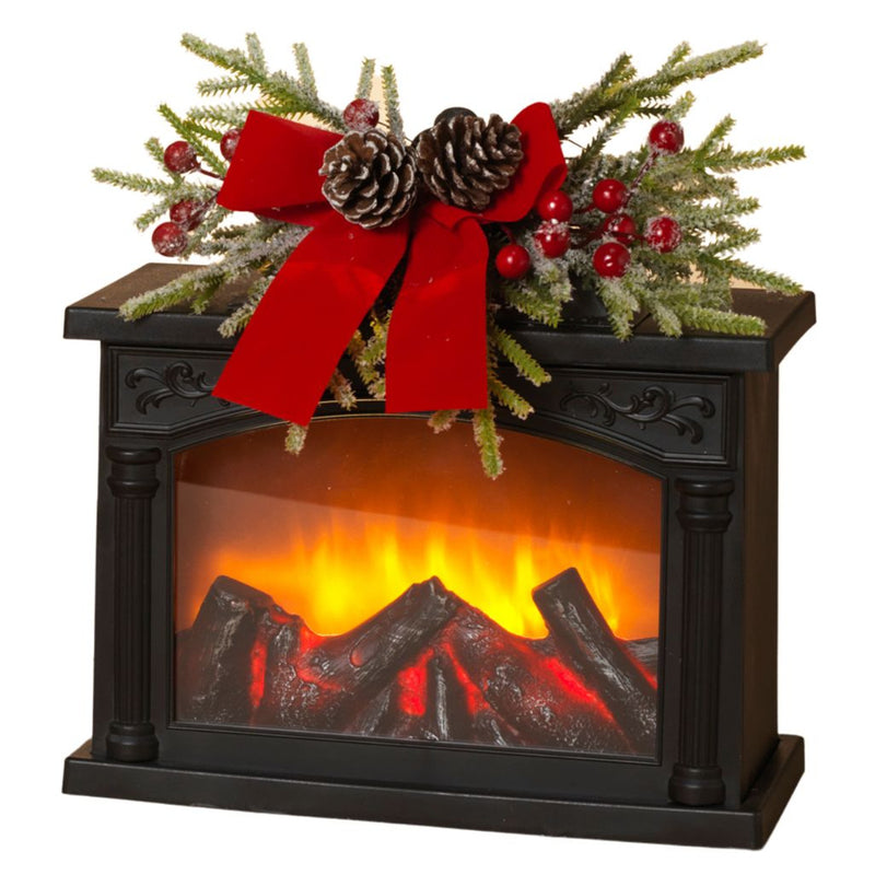 Lighted 'Fire Glow' Fireplace - Curved Top