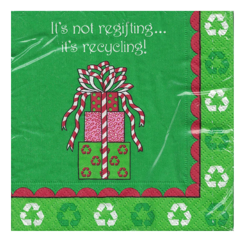 It's Not Regifting.. It's Recycling - Cocktail Napkin