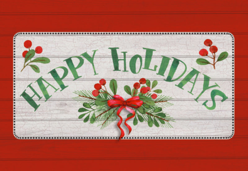 Country Christmas Boxed Card 20 Piece - Happy Holidays Sign - The Country Christmas Loft
