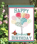 Happy Birthday Dauschaund Garden Flag - The Country Christmas Loft