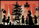 Miniature Silhouette Advent Calendar Card - Red - Christmas >> Advent - by Coppenrath
