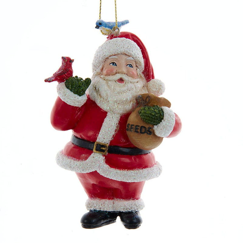 Santa With Birds Ornament - The Country Christmas Loft
