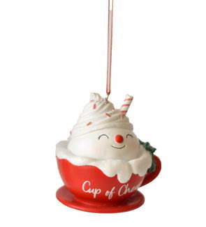 Cup of Cheer Ornament - Snowman Head - The Country Christmas Loft