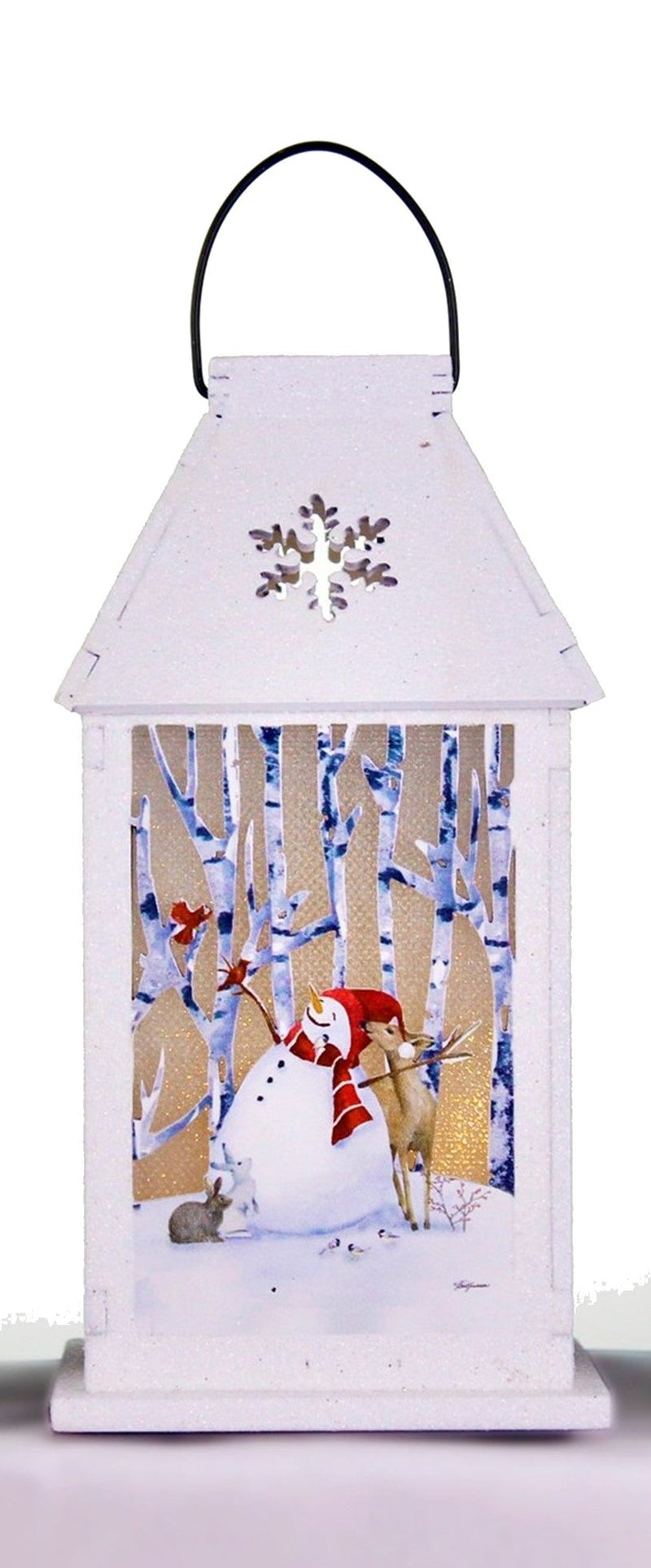 B/O Lit Lantern - Snowman - - The Country Christmas Loft