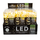 100-Light 5MM Warm White LED White Wire Light Set - The Country Christmas Loft