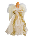 Ivory and Gold Angel Lighted Treetop - The Country Christmas Loft