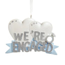 Hearts Ornament - "We're Engaged" - The Country Christmas Loft