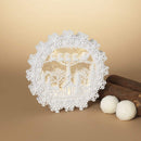 Lighted Spinning Water Globe Snowflake Wreath - The Country Christmas Loft