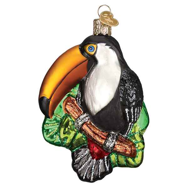 Glass Toucan Ornament - The Country Christmas Loft