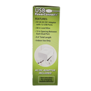 USB Power Extension Cord+ With White Wire and 12 Ports