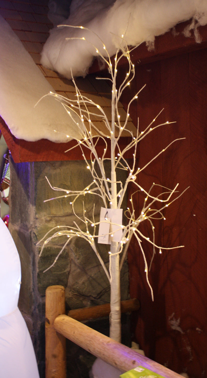 8 Foot White Wrapped Lighted Tree - The Country Christmas Loft