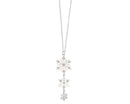 Classic Silver Snowflake Trio  - Necklace
