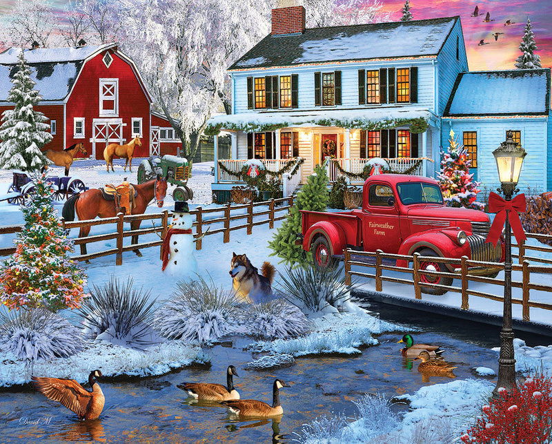 Christmas on the Farm  - 1000 Piece Jigsaw Puzzle - The Country Christmas Loft
