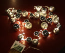 Lighted Ornament Strung 58" Garland - Silver - The Country Christmas Loft