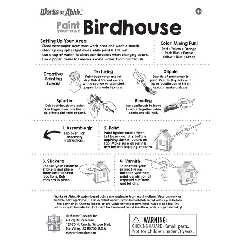 Birdhouse Wood Paint Kit