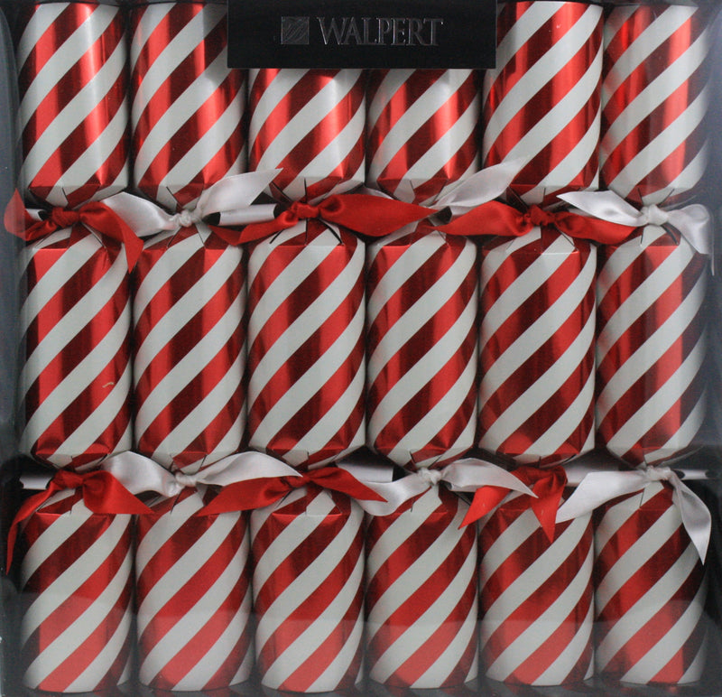 12 inch Candy Stripe Crackers - 6 Count - The Country Christmas Loft
