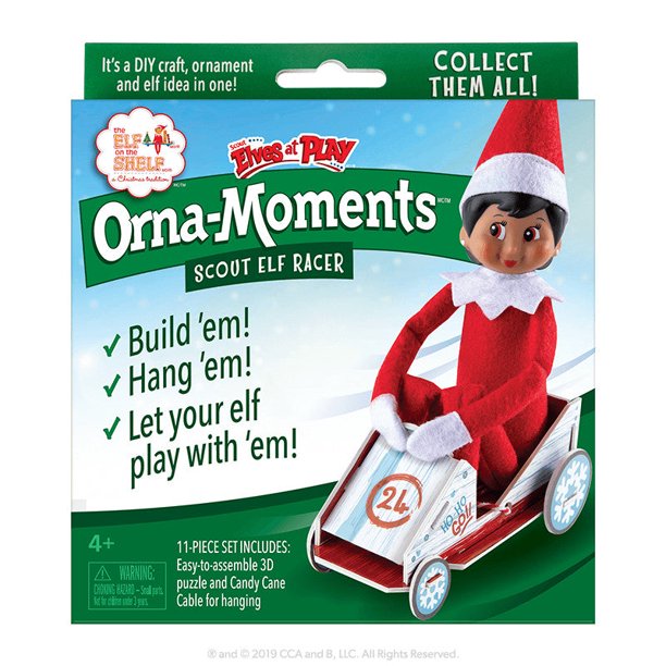 Orna-moments Scout Elf Racer - The Country Christmas Loft