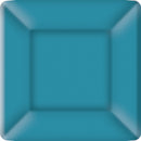 Classic Linen On Ice Blue - Square Paper Salad / Dessert Plate - The Country Christmas Loft