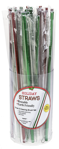 Stainless Steel Reusable Straw - Green - The Country Christmas Loft