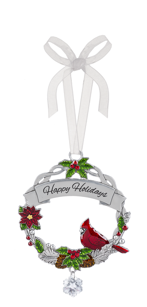 Christmas Cardinal Ornament - Happy Holidays - The Country Christmas Loft