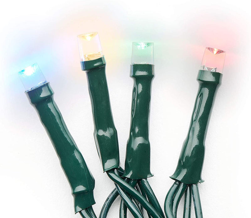 USB powered 200 LED (52 foot) Green Wire Multifunction Lights with Timer - Multicolor - The Country Christmas Loft