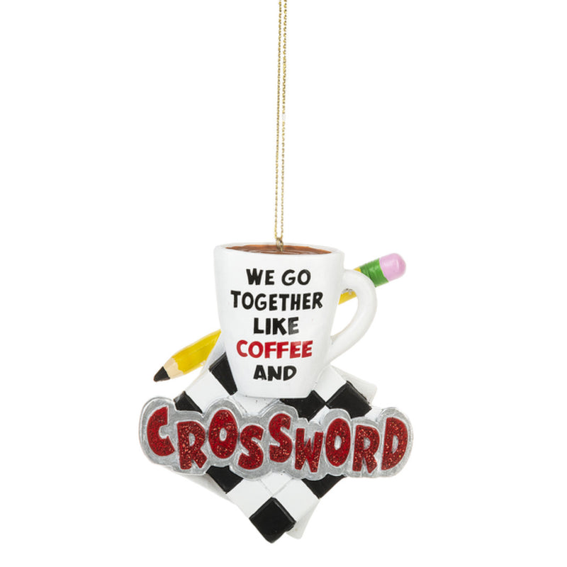 We Go Together Like Coffee and Crossword Puzzle Ornament. - The Country Christmas Loft