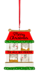 Merry Christmas Chicken Coop Ornament - The Country Christmas Loft
