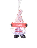Personalized Gnome Ornament (Letters J-P) - - The Country Christmas Loft