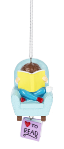 Reading Ornament - Love To Read - The Country Christmas Loft