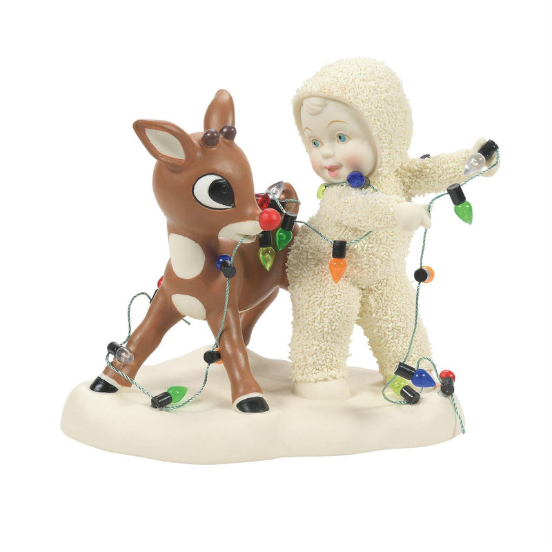 Light It Up, Rudolph Snowbabies Figurine