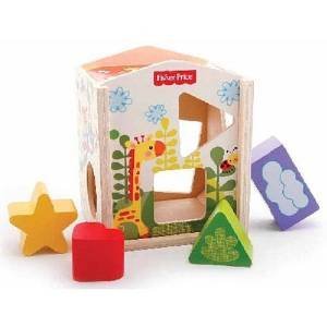 Fisher Price Blocks In House Wooden Shape Sorter Toy - The Country Christmas Loft