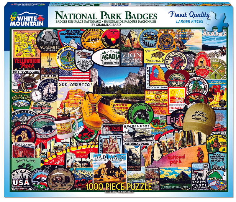 National Park Badges Puzzle - 1000 Piece - The Country Christmas Loft