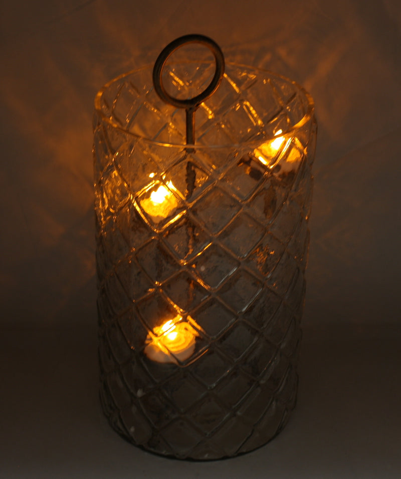 3 Level Glass Gold Candle Holder - The Country Christmas Loft