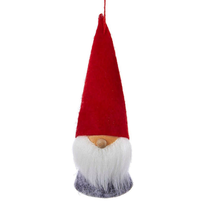 Wood and Felt Gnome 5 Inch Ornament -