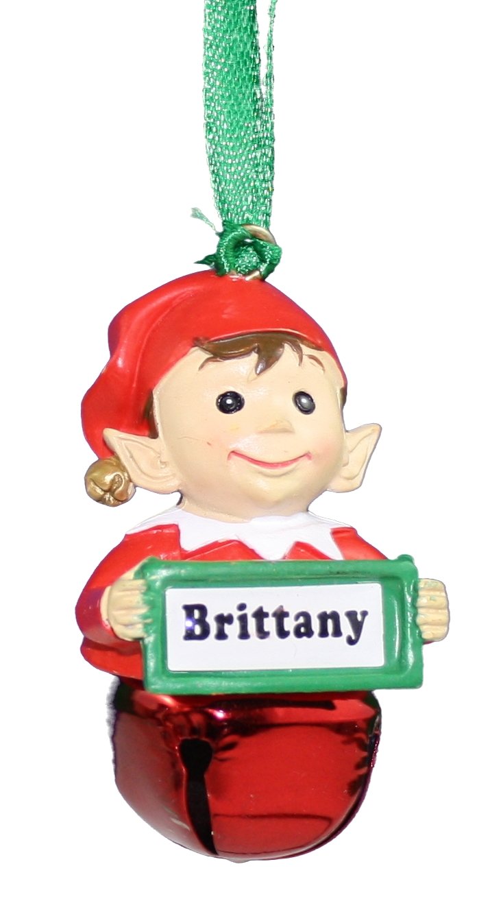 Elf Bell Ornament with Name - Brittany