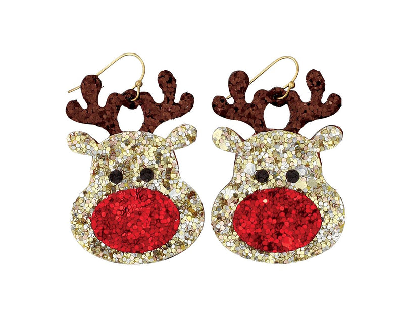 Glitttering Rudolph - Earrings