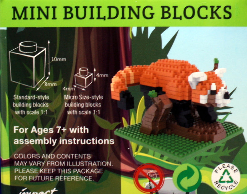 Mini Building Blocks - Red Panda - The Country Christmas Loft
