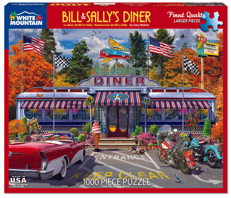 Bill and Sallys Diner - 1000 Piece Jigsaw Puzzle - The Country Christmas Loft