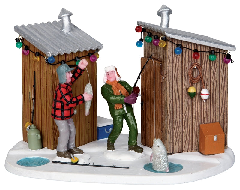 Friendly Competition Fishing Shacks - The Country Christmas Loft