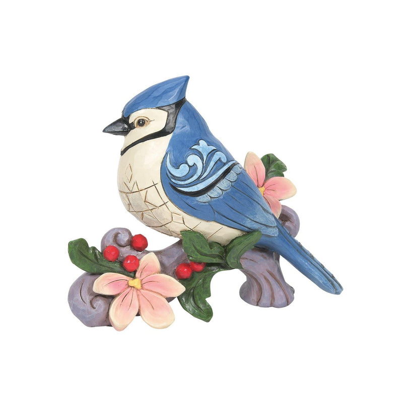 Blue Jay with Flowers Figurine - The Country Christmas Loft