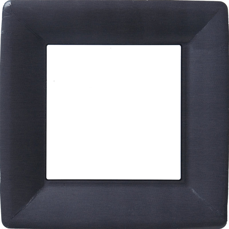 Classic Linen Black - Square Dinner Plate - The Country Christmas Loft