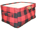 Buffalo Check Fabric Baskets - - The Country Christmas Loft