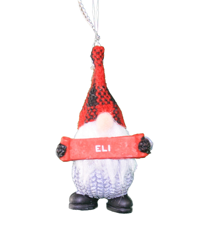 Personalized Gnome Ornament (Letters A-I) - Eli - The Country Christmas Loft