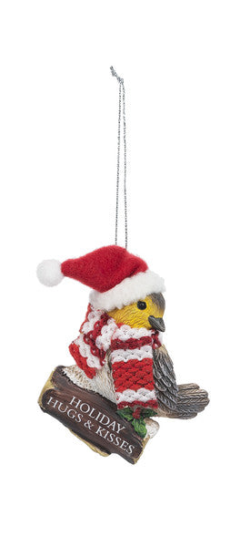 Cozy Bird Ornament - Holiday Hugs & Kisses - The Country Christmas Loft