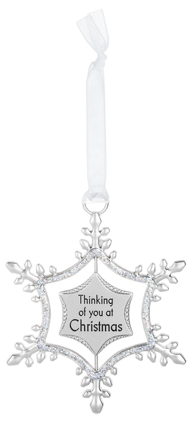 Swirling Snowflake Ornament - Thinking of you at Christmas - The Country Christmas Loft