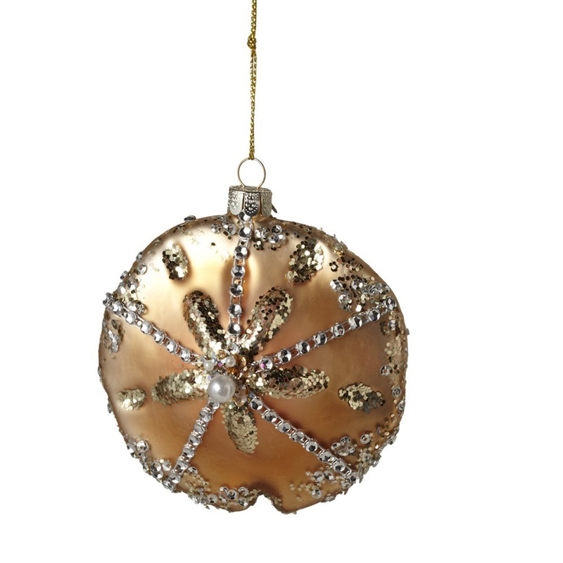Glass Sand Dollar Ornament - The Country Christmas Loft