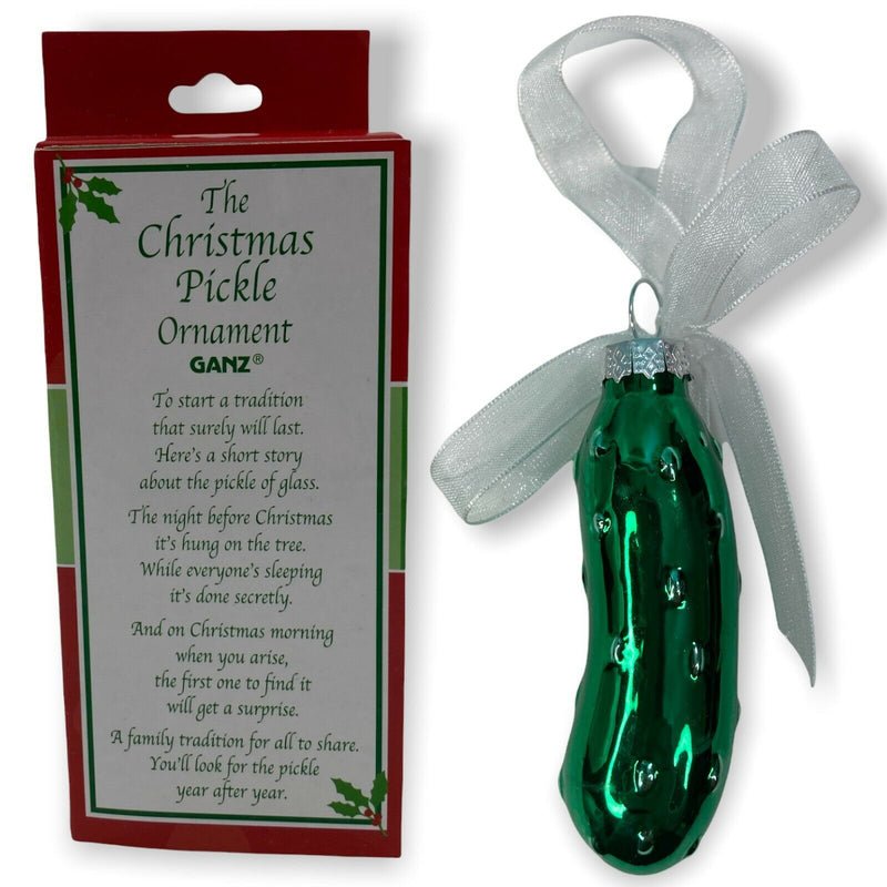 Christmas Pickle Ornament In Window Gift Box - The Country Christmas Loft